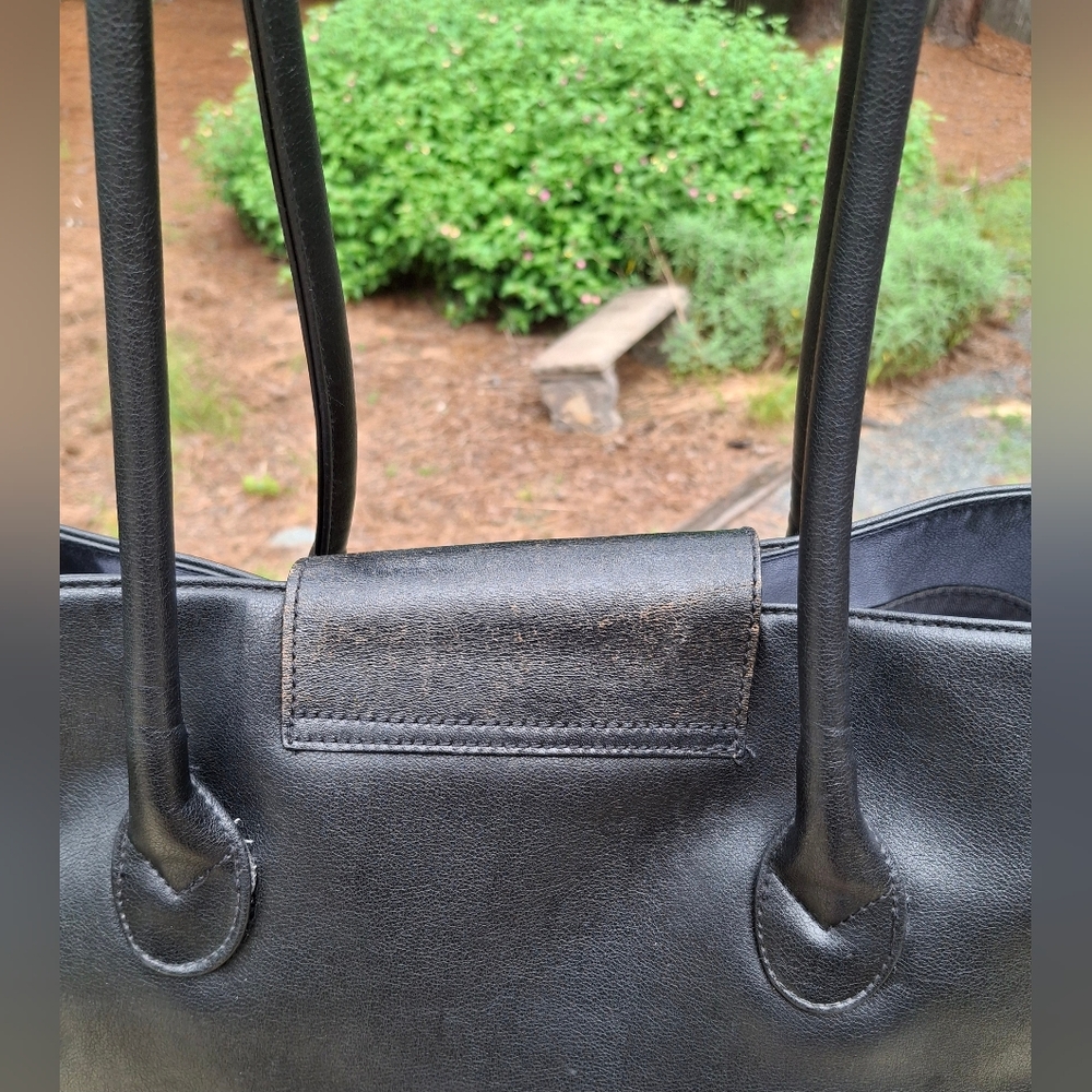 Black Leather Tote Bag - Picture 5 of 16